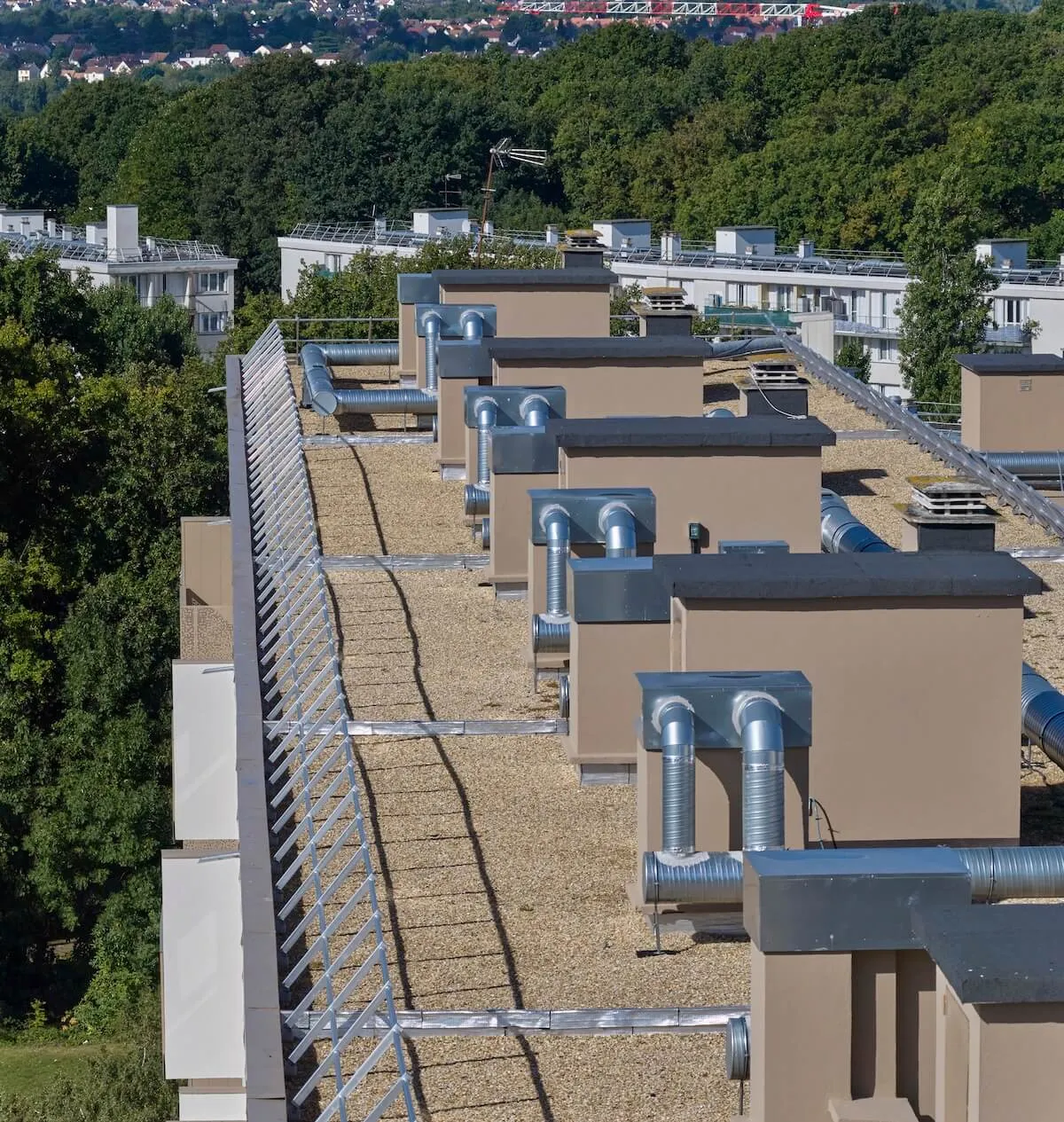 Chantier terminé d'étanchéité toit-terrasse