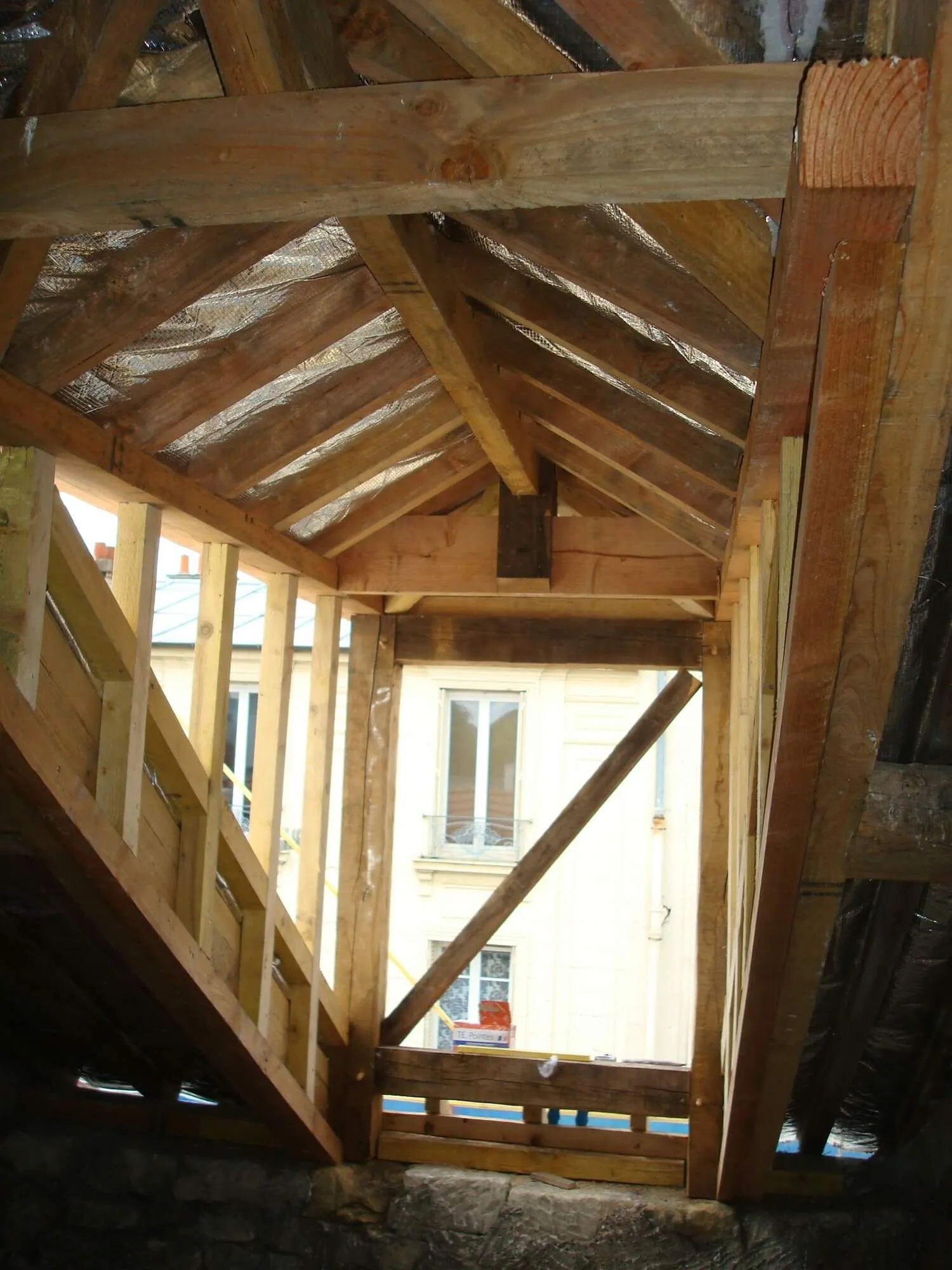 Travaux sur charpente